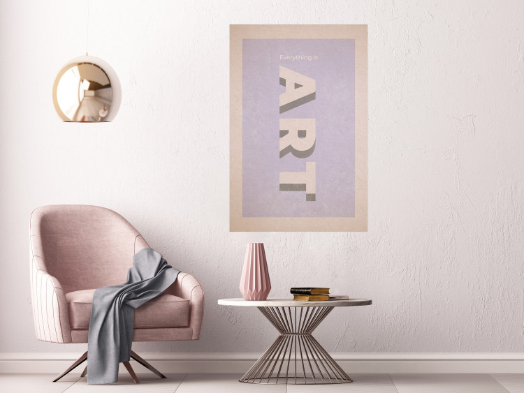 Wall Poster Everything is Art - English text on a pastel-colored background 135008 additionalImage 2