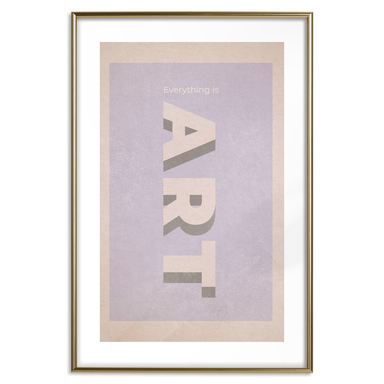 Wall Poster Everything is Art - English text on a pastel-colored background 135008 additionalImage 16