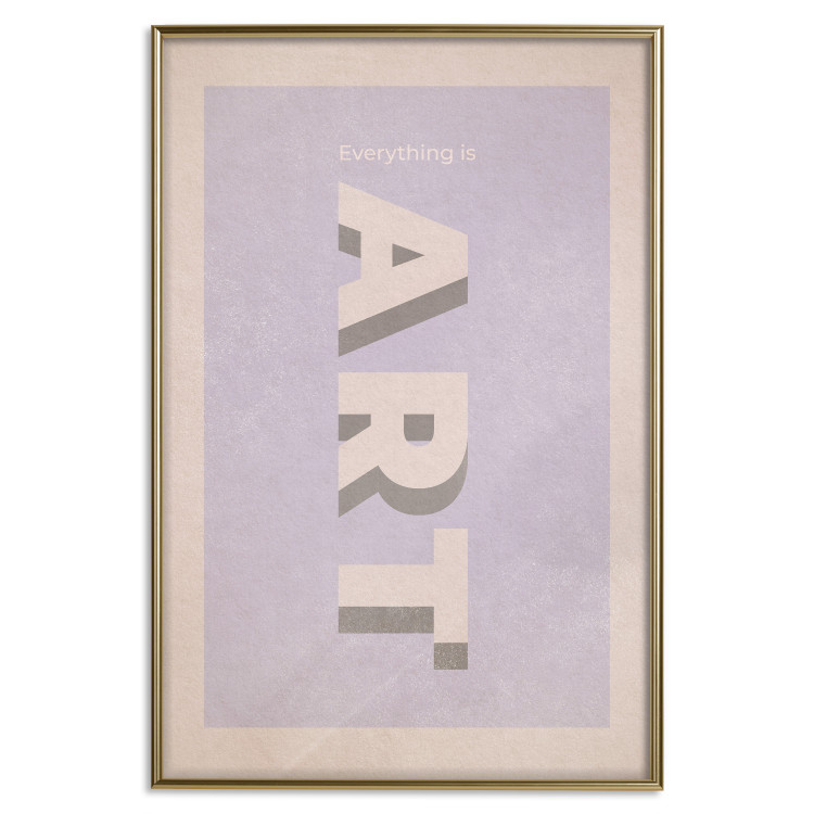 Wall Poster Everything is Art - English text on a pastel-colored background 135008 additionalImage 21