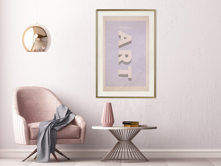 Wall Poster Everything is Art - English text on a pastel-colored background 135008 additionalImage 22