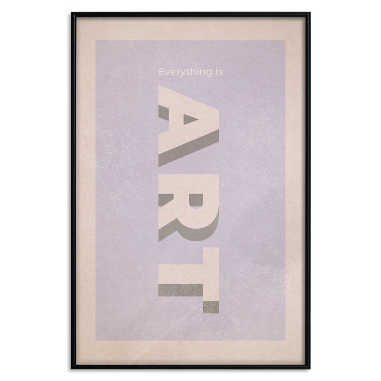 Wall Poster Everything is Art - English text on a pastel-colored background 135008 additionalImage 18