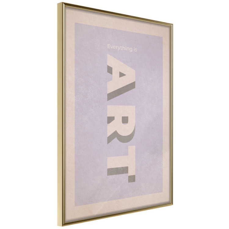 Wall Poster Everything is Art - English text on a pastel-colored background 135008 additionalImage 12
