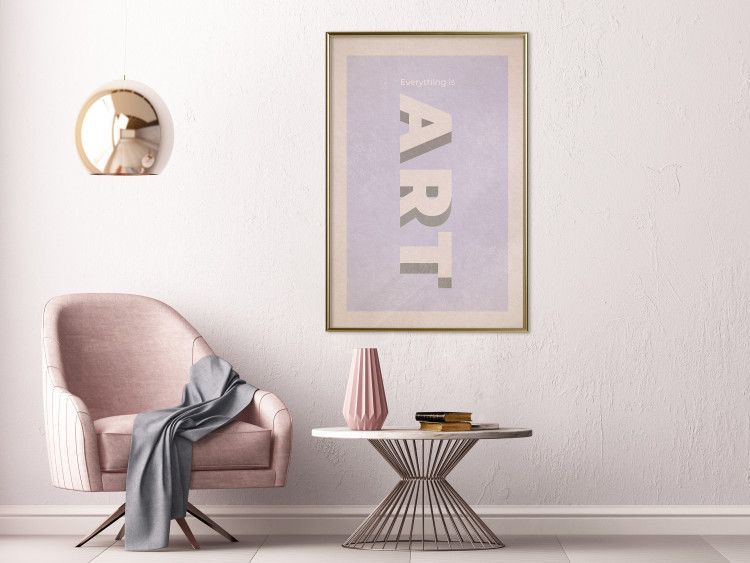Wall Poster Everything is Art - English text on a pastel-colored background 135008 additionalImage 5