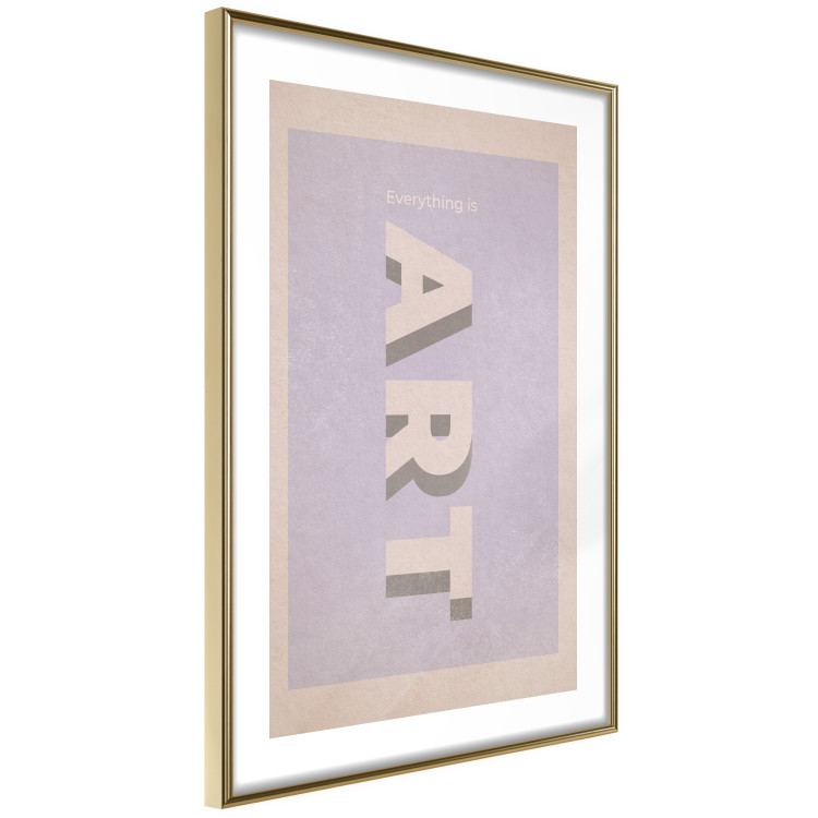 Wall Poster Everything is Art - English text on a pastel-colored background 135008 additionalImage 7