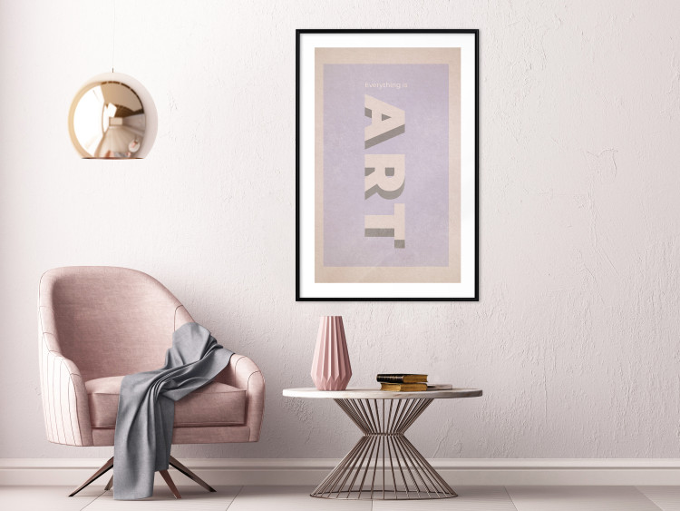 Wall Poster Everything is Art - English text on a pastel-colored background 135008 additionalImage 23