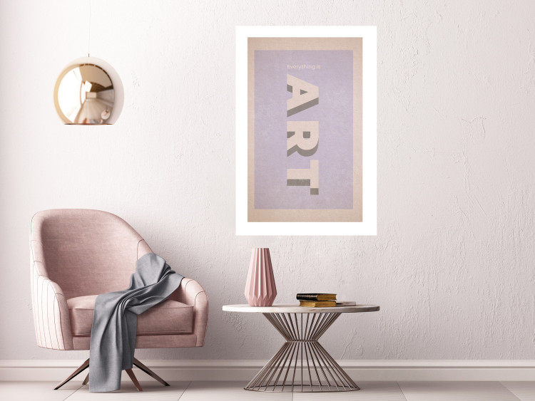 Wall Poster Everything is Art - English text on a pastel-colored background 135008 additionalImage 3