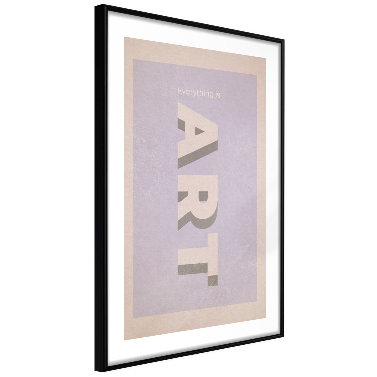 Wall Poster Everything is Art - English text on a pastel-colored background 135008 additionalImage 8