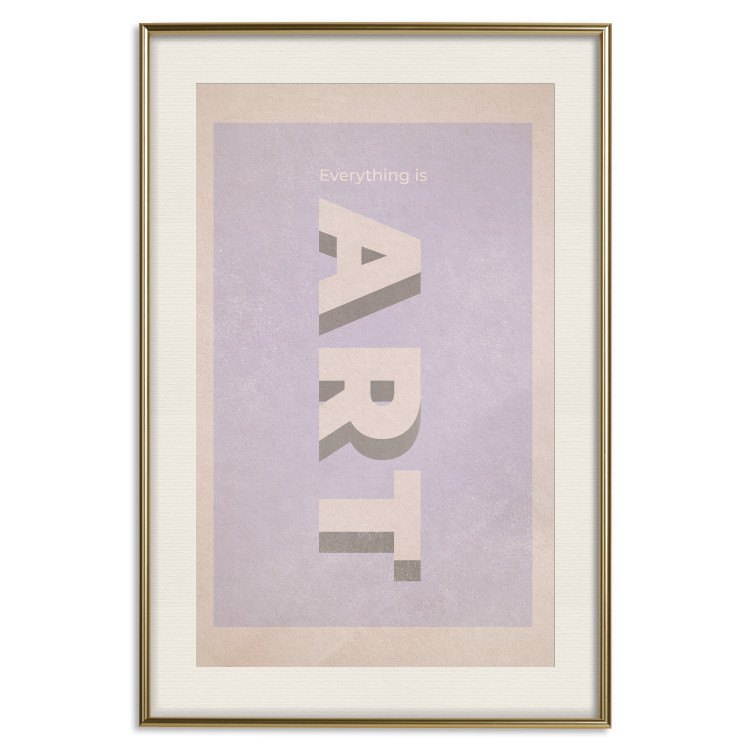 Wall Poster Everything is Art - English text on a pastel-colored background 135008 additionalImage 20