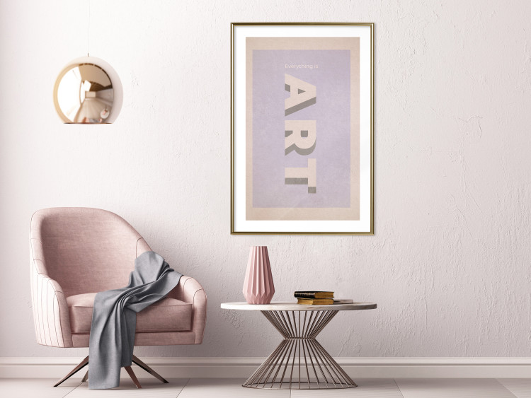 Wall Poster Everything is Art - English text on a pastel-colored background 135008 additionalImage 15