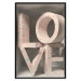 Wall Poster Love in Hearts - texts in heart shapes with 3D effect on a light background 135508 additionalThumb 2