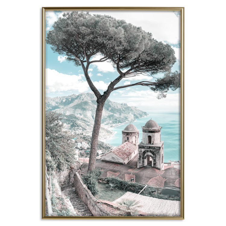 Poster Ravello - summer landscape of trees against the backdrop of the sea and Italian architecture 135908 additionalImage 11
