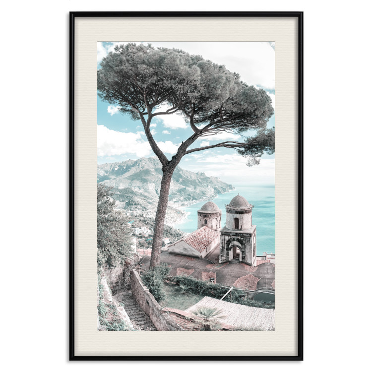 Poster Ravello - summer landscape of trees against the backdrop of the sea and Italian architecture 135908 additionalImage 17