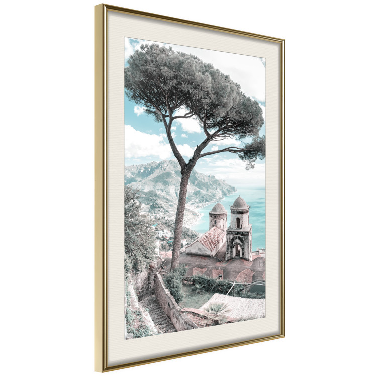 Poster Ravello - summer landscape of trees against the backdrop of the sea and Italian architecture 135908 additionalImage 3