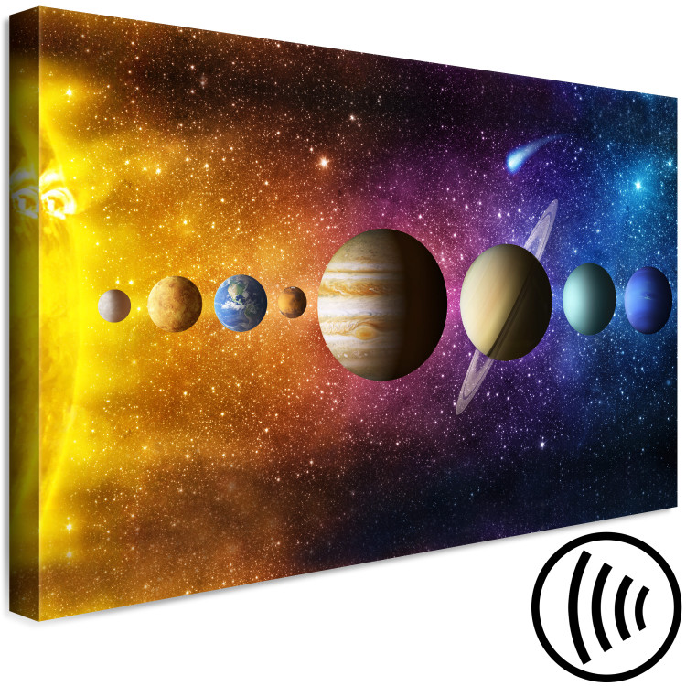 Canvas Art Print Order of Planets (1-piece) Wide - planets arranged in order 137308 additionalImage 6