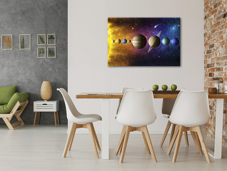 Canvas Art Print Order of Planets (1-piece) Wide - planets arranged in order 137308 additionalImage 3