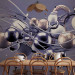Wall Mural Dynamic space with balls in the purple - Modern abstraction 138408 additionalThumb 6