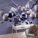 Wall Mural Dynamic space with balls in the purple - Modern abstraction 138408 additionalThumb 4