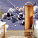 Wall Mural Dynamic space with balls in the purple - Modern abstraction 138408 additionalThumb 8