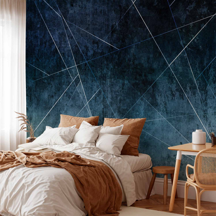 Wall Mural Blue abstraction - geometry on irregularly textured background 143408 additionalImage 2