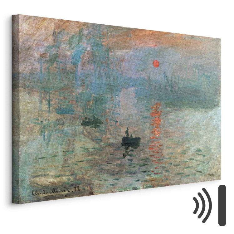 Canvas Art Print Impression, Sunrise - Claude Monet’s Painted Landscape of the Port 146308 additionalImage 8