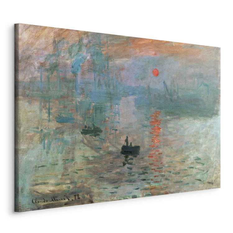 Canvas Art Print Impression, Sunrise - Claude Monet’s Painted Landscape of the Port 146308 additionalImage 2
