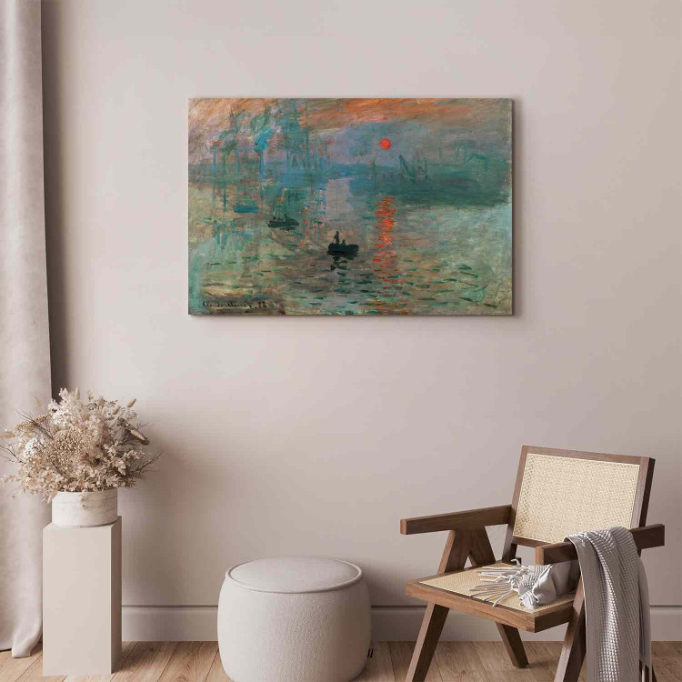 Canvas Art Print Impression, Sunrise - Claude Monet’s Painted Landscape of the Port 146308 additionalImage 9