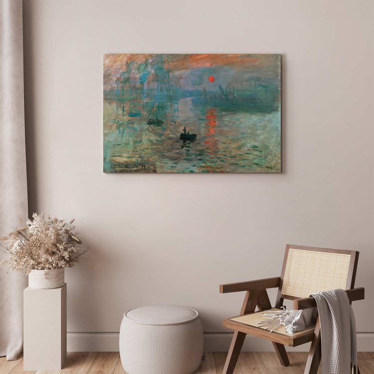 Canvas Art Print Impression, Sunrise - Claude Monet’s Painted Landscape of the Port 146308 additionalImage 3