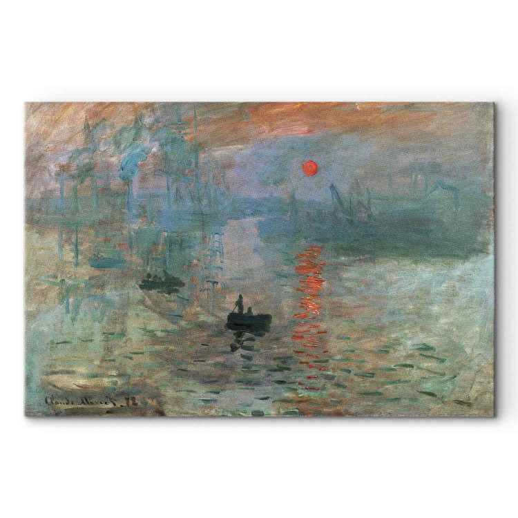 Canvas Art Print Impression, Sunrise - Claude Monet’s Painted Landscape of the Port 146308 additionalImage 7