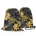 Backpack Gold and black monstera - tropical leaves in glamour style 147508 additionalThumb 3