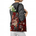 Shopping Bag Noble bouquet - composition of flowers on a burgundy background 147608 additionalThumb 2