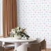 Modern Wallpaper Spring - Pastel Butterflies, Flowers, Leaves and Feathers on a White Background 149908 additionalThumb 9