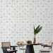 Modern Wallpaper Spring - Pastel Butterflies, Flowers, Leaves and Feathers on a White Background 149908 additionalThumb 8
