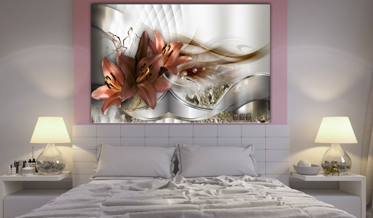 Large canvas print Abstract Composition With Red Lilies [Large Format] 150708 additionalImage 5