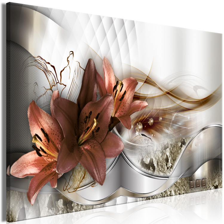 Large canvas print Abstract Composition With Red Lilies [Large Format] 150708 additionalImage 2
