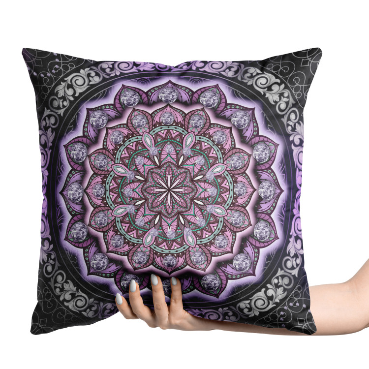 Decorative Velor Pillow A Purple Mandala - A Composition With an Oriental Ornament 151308 additionalImage 4
