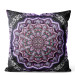 Decorative Velor Pillow A Purple Mandala - A Composition With an Oriental Ornament 151308