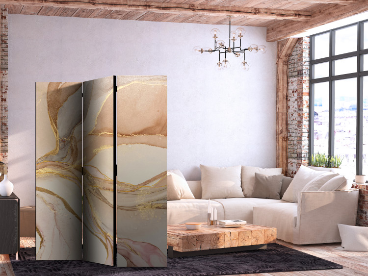 Folding Screen Desert Abstraction - Beige Composition Imitating Marble [Room Dividers] 151908 additionalImage 4