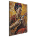 Large canvas print Frida Kahlo - Portrait of a Woman Playing the Ukulele in Brown Tones [Large Format] 152208 additionalThumb 2