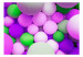 Wall Mural Geometric abstraction - coloured balls in purple and green 88508 additionalThumb 1