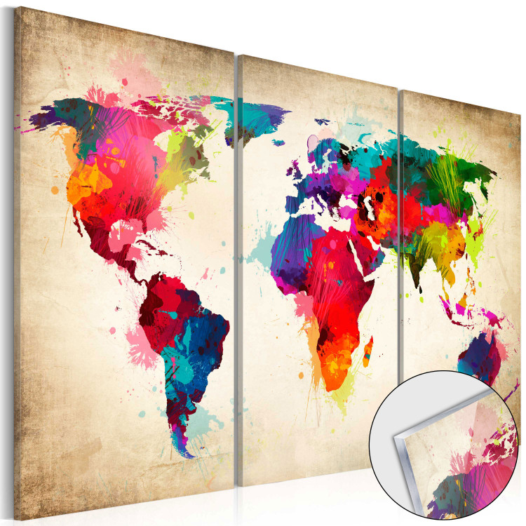 Print On Glass Rainbow Continents [Glass] 92408