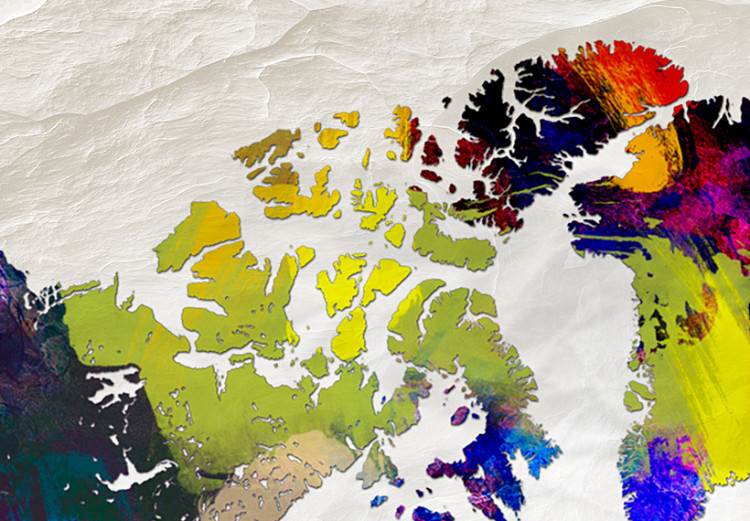 Canvas Art Print World Map: Rainbow Madness 94908 additionalImage 4