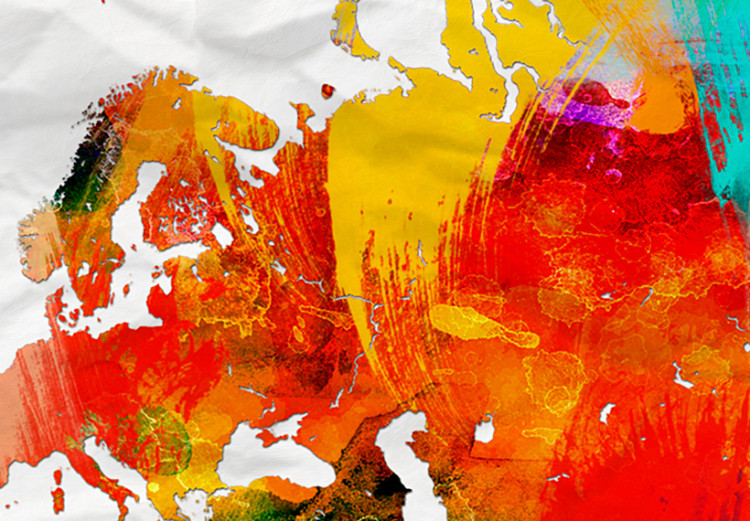 Canvas Art Print World Map: Rainbow Madness 94908 additionalImage 5