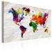Canvas Art Print World Map: Rainbow Madness 94908 additionalThumb 2