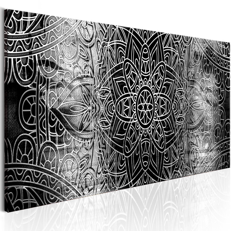 Canvas Print Mandala: Grey Depths 97508 additionalImage 2