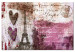 Canvas Print French Memories - Eiffel Tower in Memory Card Style 98208