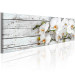 Canvas Orchid and Planks (1-piece) - White Flowers on Gray Wood Background 106218 additionalThumb 2