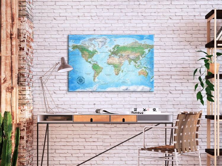 Decorative Pinboard World Map: Blue Planet [Cork Map - Polish Text] 106518 additionalImage 4