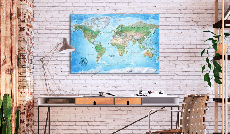 Decorative Pinboard World Map: Blue Planet [Cork Map - Polish Text] 106518 additionalImage 3