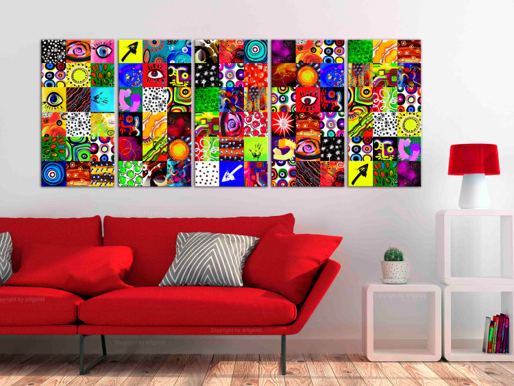 Canvas Art Print Colourful Abstraction 106918 additionalImage 3
