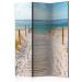 Room Divider Screen Seaside Vacation - seascape of sea and sand against a blue sky 108118